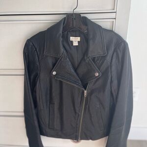 J. Crew Black Leather Jacket - Beautiful, and worn once.